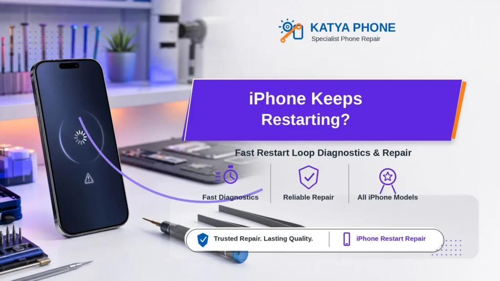 Expert diagnostic for iPhone sensor flex cable faults causing restart loops at Katya Phone Caroline Springs Melbourne