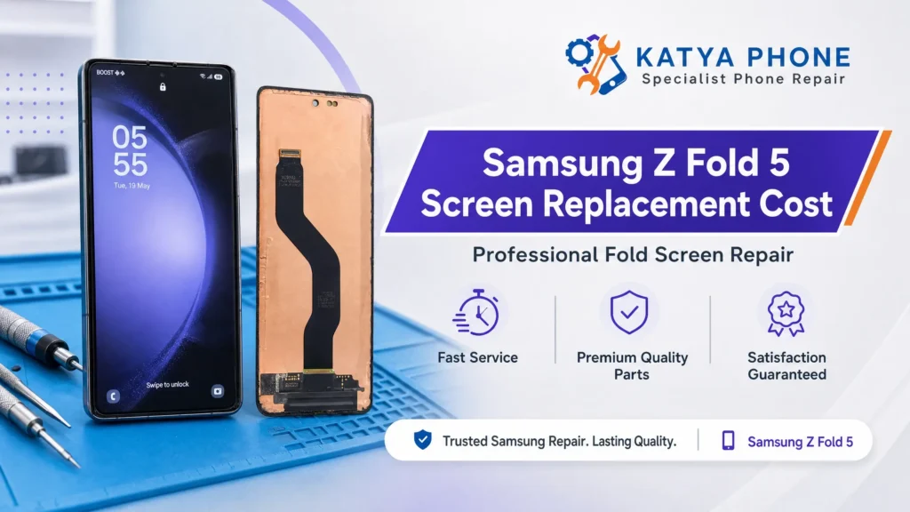 Samsung Z Fold 5 screen replacement and hinge repair at Katya Phone Caroline Springs