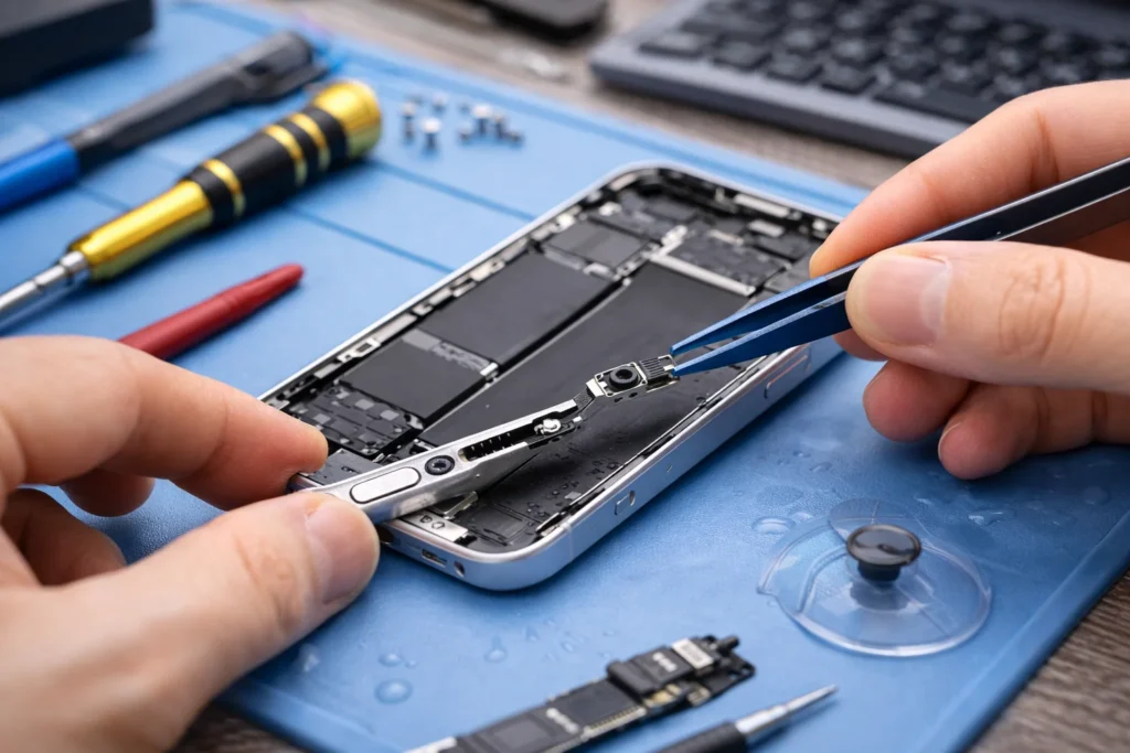 Smartphone microphone and power button repair