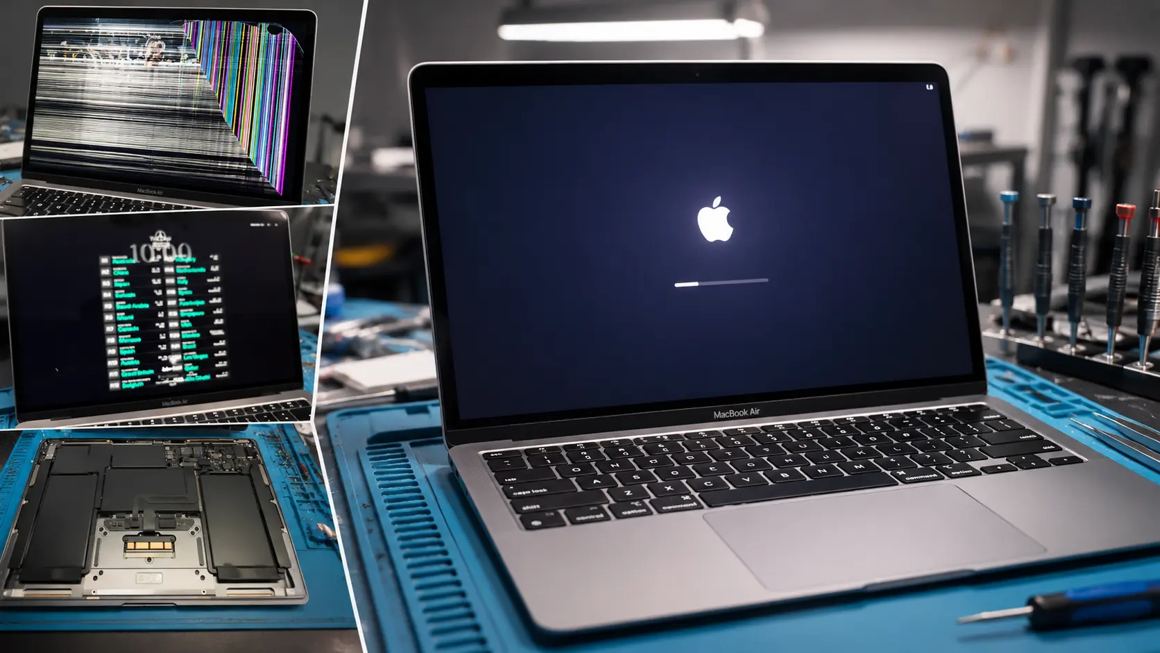 MacBook screen and battery repair in progress at Katya Phone Caroline Springs